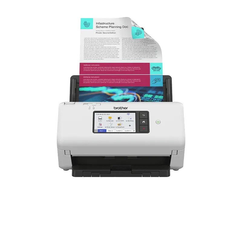 BROTHER ADS-4700W SCANNER DE DOCUMENTS BUREAUTIQUE - R/V - 40 PPM/80 IPM - CHARGEUR ADF 80F - ETHERNET - WIFI