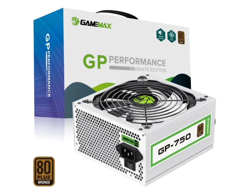 ALIMENTATION GameMAX GP-750 Performance 80+ Bronze ATX 14cm Blanc