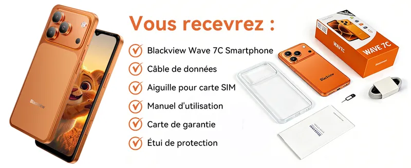 Blackview Wave 7C 4G 6,56 4/64Go 13+32Mpix 5000mAh Andr16 — Orange