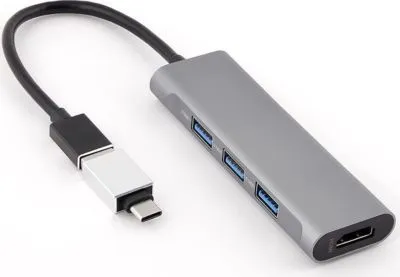 BLUESTORK HUB-MINI USB-C/A vers HDMI/3xUSB2.0 pour PC