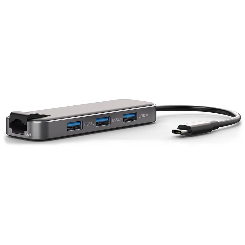 BLUESTORK HUB-OFFICE USB-C vers HDMI/LAN/3xUSB2.0 USB-C Power PC/Mac