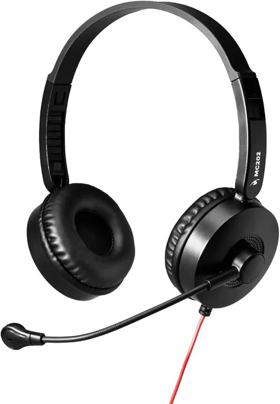 BLUESTORK MC202 Casque +Micro anti-bruit Reglage VOL. Jack 3,5mm
