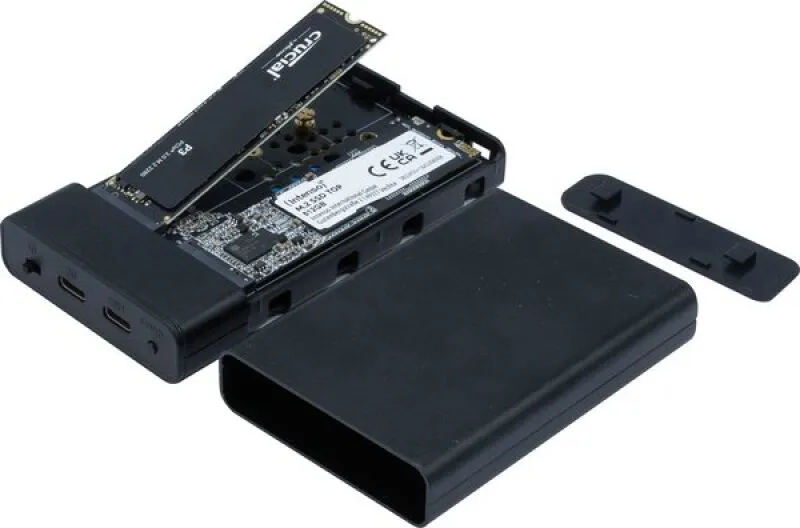 BOITIER EXTERNE USB-C Duplicateur autonome mobile 2SSD M.2 NVMe/SATA