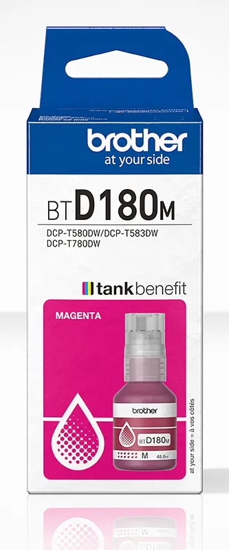 BROTHER Bouteille d'encre BTD180C - Magenta