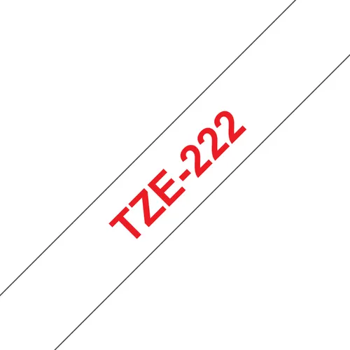Brother TZE222 Ruban 9mm Rouge / Blanc