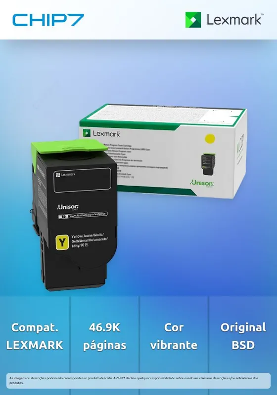 LEXMARK TONER 46.9K Yellow A3 - XC9635