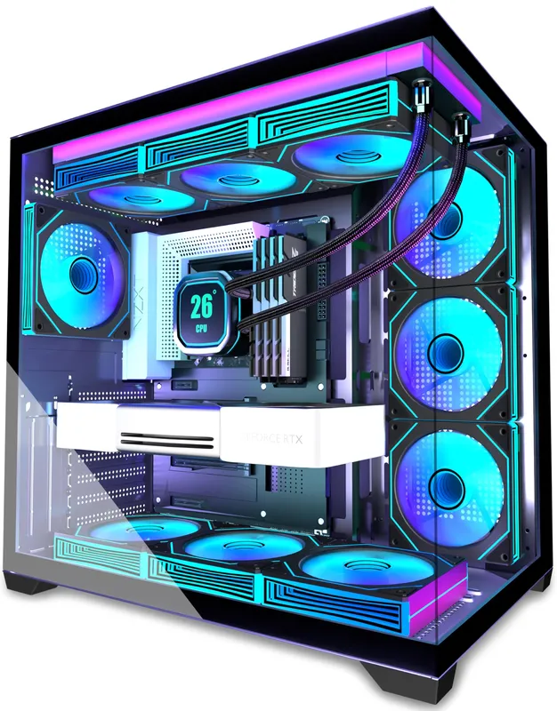 BT Moyen ATX Azza Spectra RGB - vitrés (Noir) CSAZ-280B