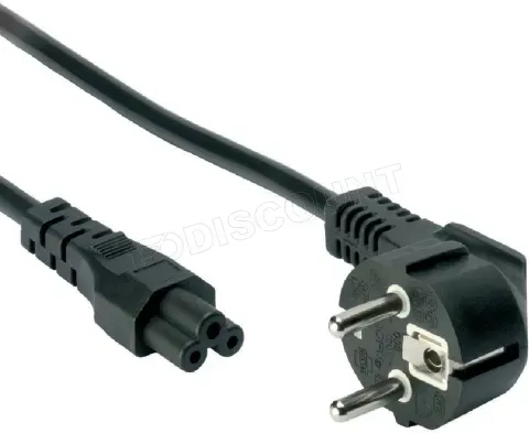 CABLE ALIM. NB CEE 7 (M) > IEC C5 (F) Tripolaire Noir 3.0m 808351