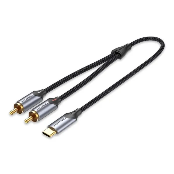 Cable audio Vention Usb-c vers 2x Rca M/M 1.5m (Gris) - Bguhg