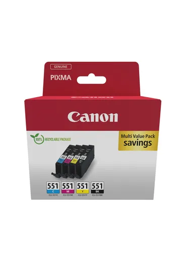 canon 6509B015 Pack CLI551 BK/Cl