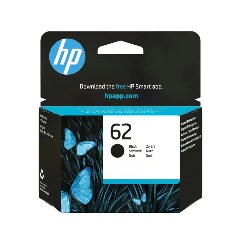 Cartouche HP 62 Noire - 4 ml - 200 pages - (MC 60)
