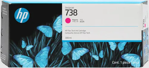 Cartouche HP 738 300-ml Magenta DesignJet Ink Cartridge