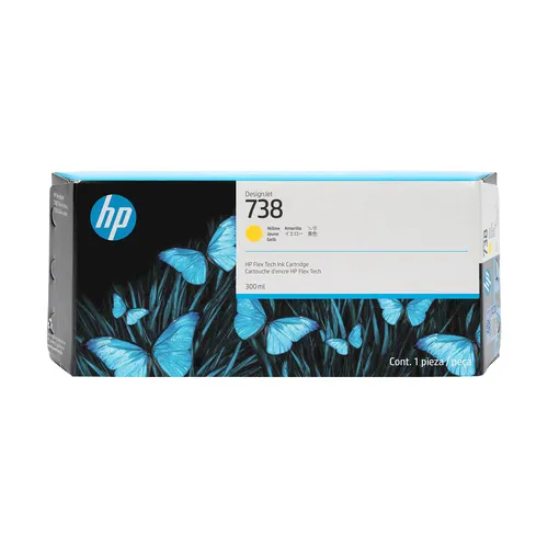 Cartouche HP 738 300-ml Yellow DesignJet Ink Cartridge