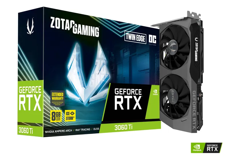 Zotac RTX3060TI AMP WHITE EDITION LHR 8Go HDMI/DP