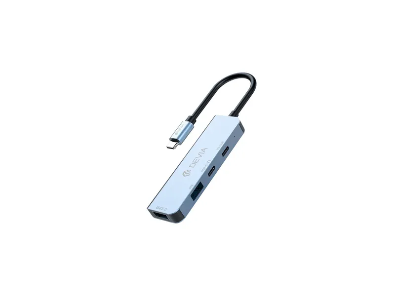 DEVIA Hub USB-C 2xUSB-A+2xUSB-C PD 100W Leopard
