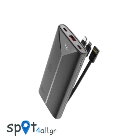 DEVIA PowerBank 10000mAh 22.5W Écran Digital Smart Noir