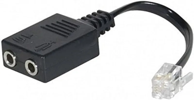 DEXLAN ADAPTATEUR RJ2Jack Tel. RJ vers JACK 3,5 casque+micro 574400