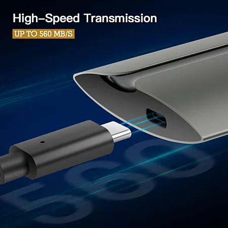 Disque Dur SSD Externe Hiksemi Black T300S 2TO USB 3.2 TypeC 500/560