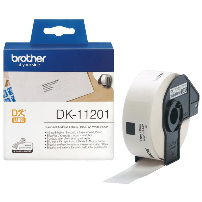 BROTHER DK RUBAN ETIQUETTE ADRESSAGE F/ QL - 400PCS/RL 29X90MM