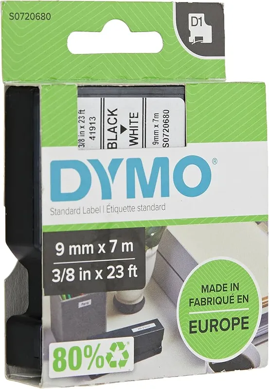 DYMO D1 - Standard Étiquettes - Bleu sur blanc - 9mm x 7m
