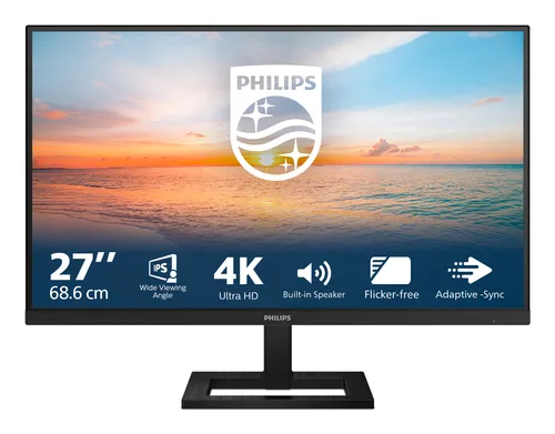 Philips Ecran 27'' 27E1N1800AE/00, 3840 x 2160 pixels, 4K Ultra HD IPS, 4ms HDMI VGA - Inclinaison