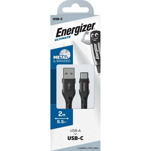 Energizer CABLE USB-A USB-C TRESSE 2M