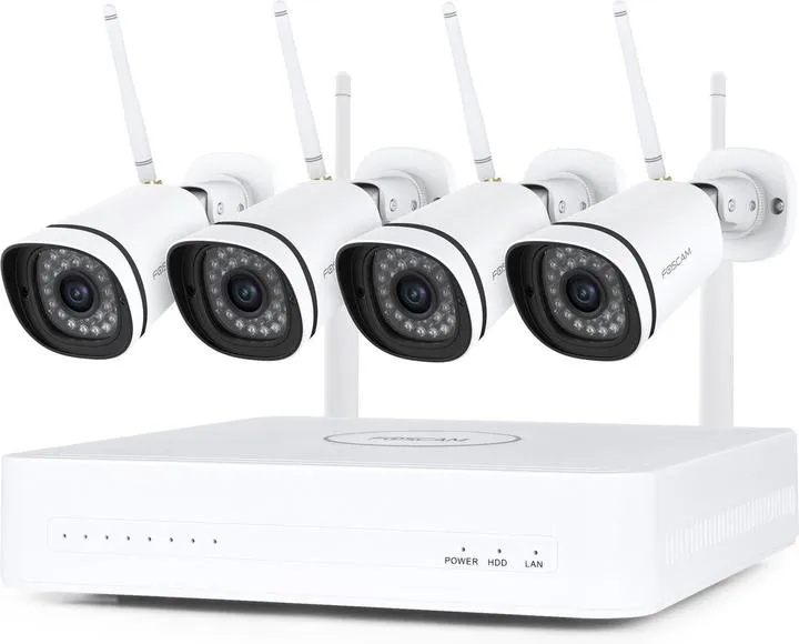 FOSCAM FN8108W B4 N Kit vidéosurveillance Wifi NVR 4 caméras