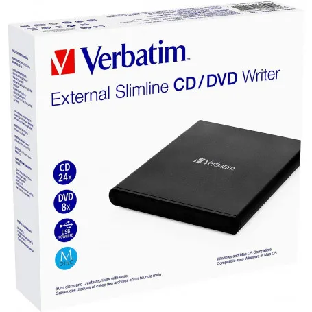 GRAVEUR DVD EXT. VERBATIM SW-53504 DVR±Rw Slim USB2.0 Noir