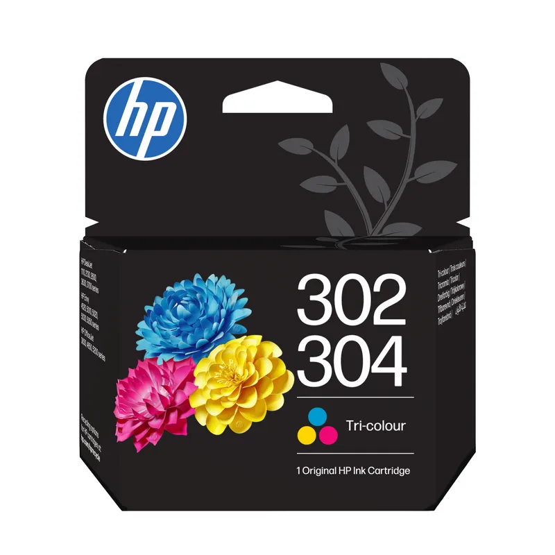 HP 302/304 Tri-color/Black Ink Crtg 2-Pk - 120pages