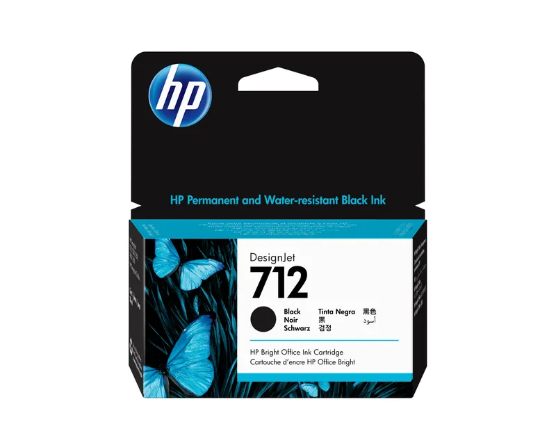 HP 712 38-ml Black DesignJet Ink Cartridge (MC50)