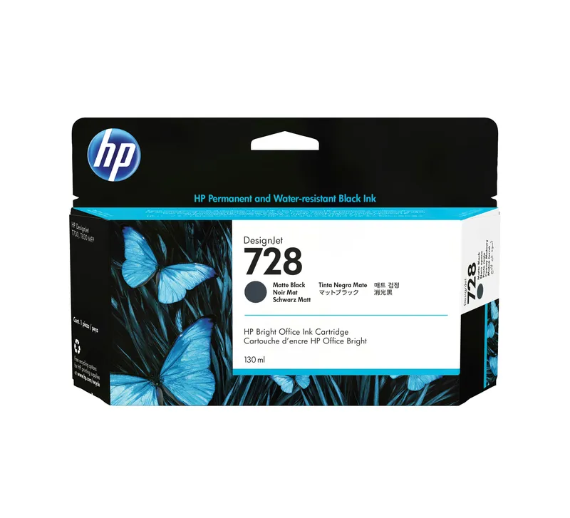 HP 728 - Cartouche Encre Noir Mat - 130 ml