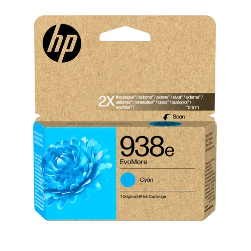 HP 938e Cartouche d’encre Cyan XL EvoMore - 1 650 pages