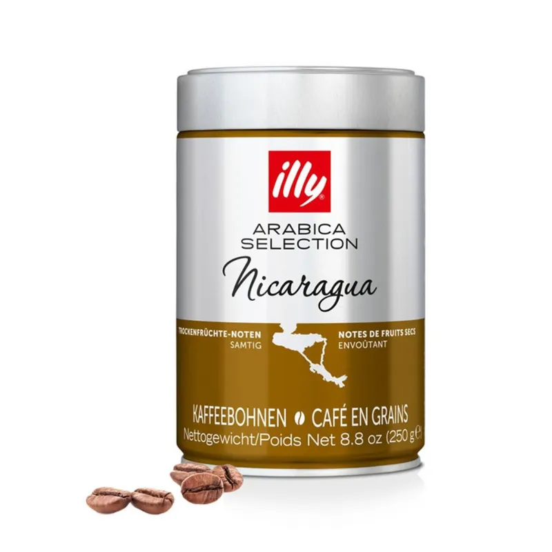 ILLY CAFE EN GRAINS ARABICA.sélection NICARAGUA 250G