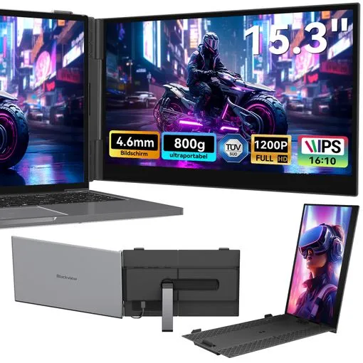 IPS 15,3 BLACKVIEW SCM8 Portable FHD Alu 2xUSB-C 4,6mm Gris