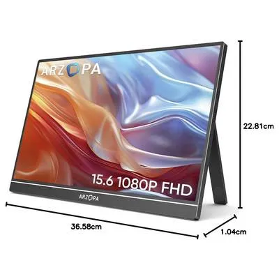 IPS 15,6 ARZOPA A1 Portable FHD ALU HDMI/USB-C Gris