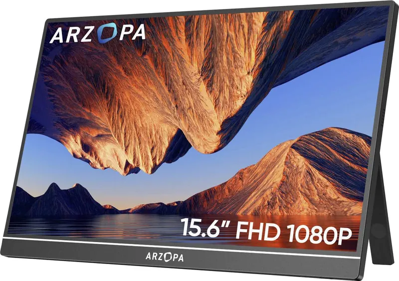 IPS 15,6 ARZOPA E1 Pliable Dual FHD HDMI/USB-C Gris