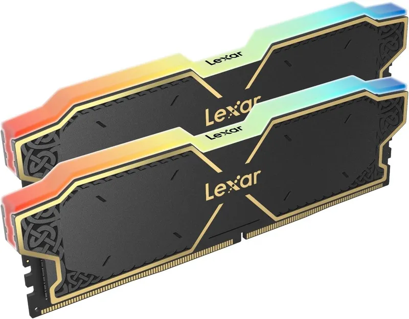 KIT BARRETTES MEMOIRE 32GO (2X16GO) DIMM DR5 LEXAR THOR RGB 6000MHZ (