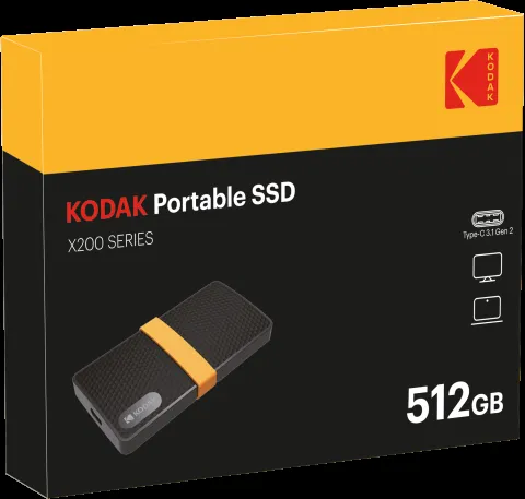 KODAK X200 512Go SSD Externe USB-C comp. PC/Mac (TCP 6€ incl.)