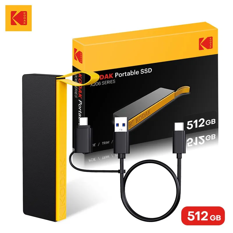 KODAK X206 512Go SSD Externe USB-C comp. PC/Mac (TCP 6€ incl.)