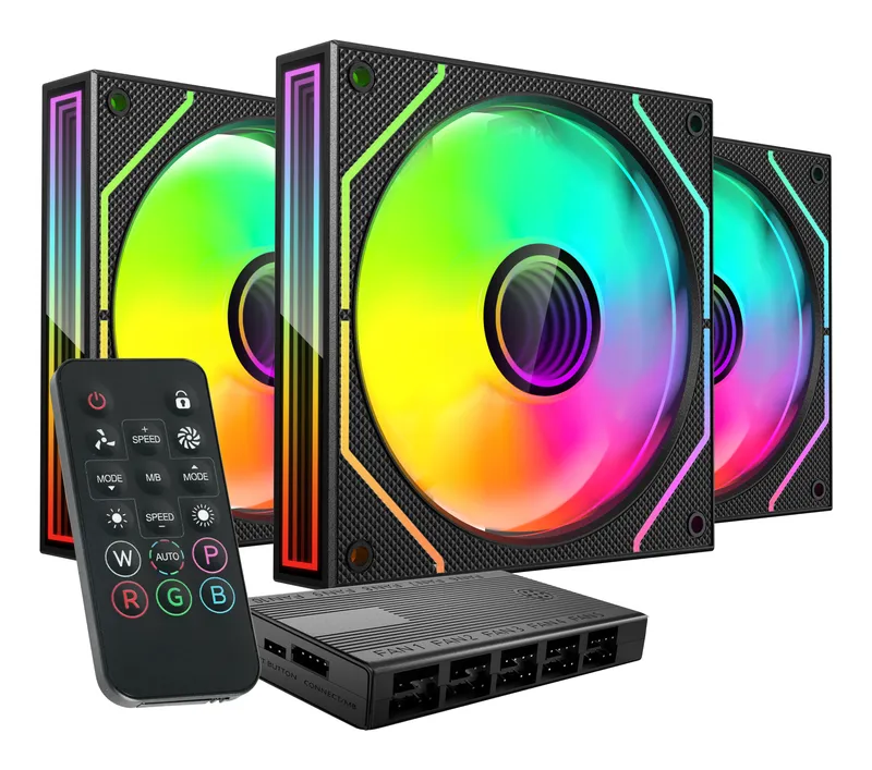 Lot de 3 Ventilateurs boitier Mars Gaming MF-3DProKit RGB - 12cm (Noi