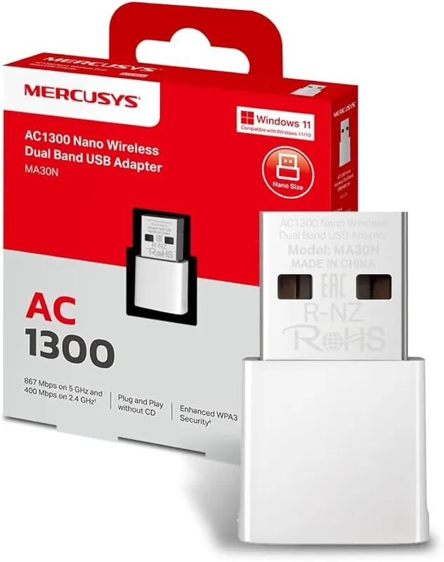 MERCUSYS MA30N Clé USB WiFi AC1300 Dual band Nano