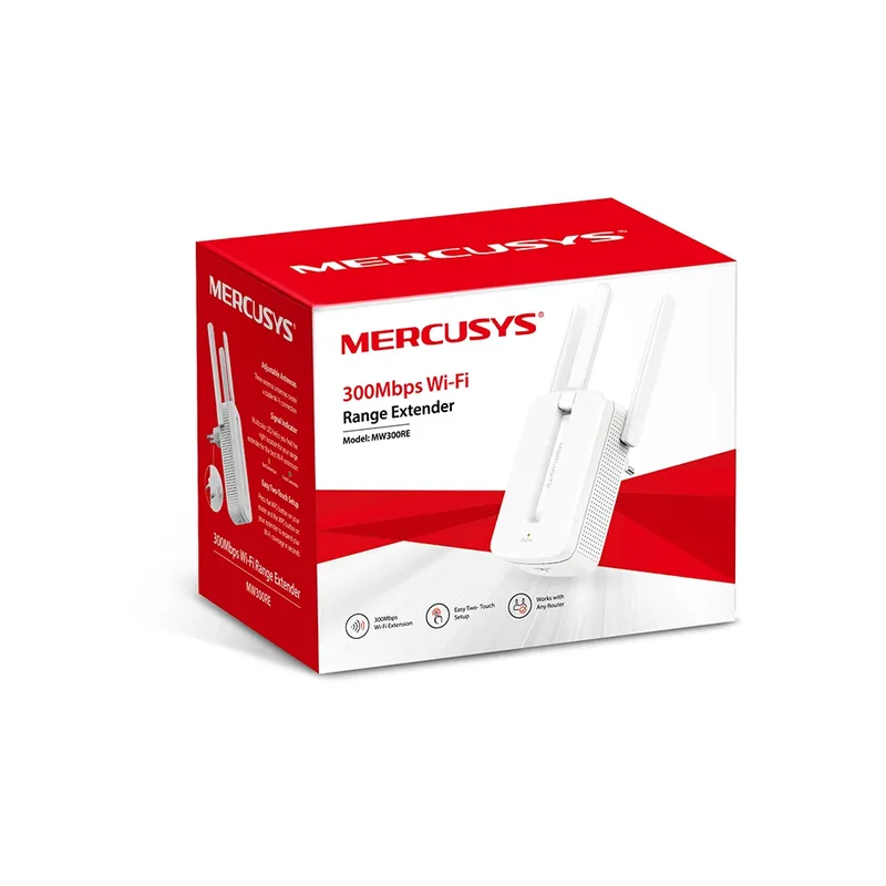 MERCUSYS MW300RE - Range Extender WiFi N300 3x antennes Prise murale