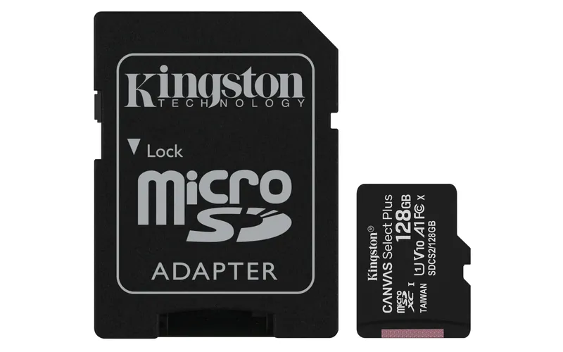 KINGSTON TECHNOLOGY MicroSD 128Go Kingston UHS-I Canvas CL10 (TCP 3.40 € incl.)