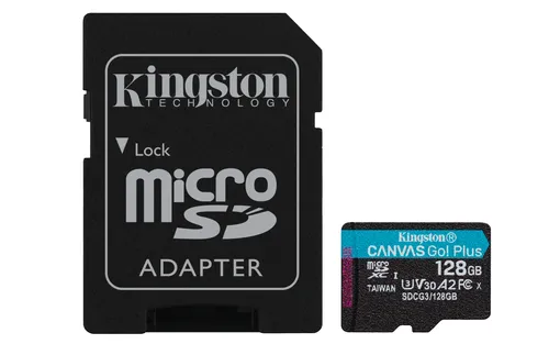 KINGSTON TECHNOLOGY MicroSD 128Go Kingston UHS-I Canvas Go! Plus c10 U3 (TCP 3.40€ incl.)