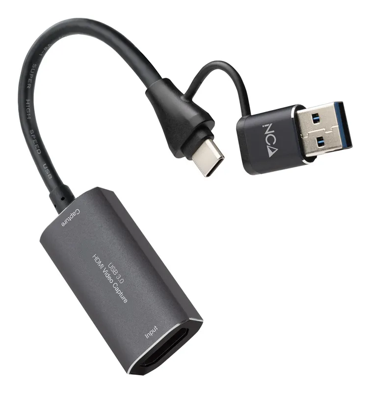 Nanocable Adaptateur Usb-c/A (M) vers HDMI (F) Gris