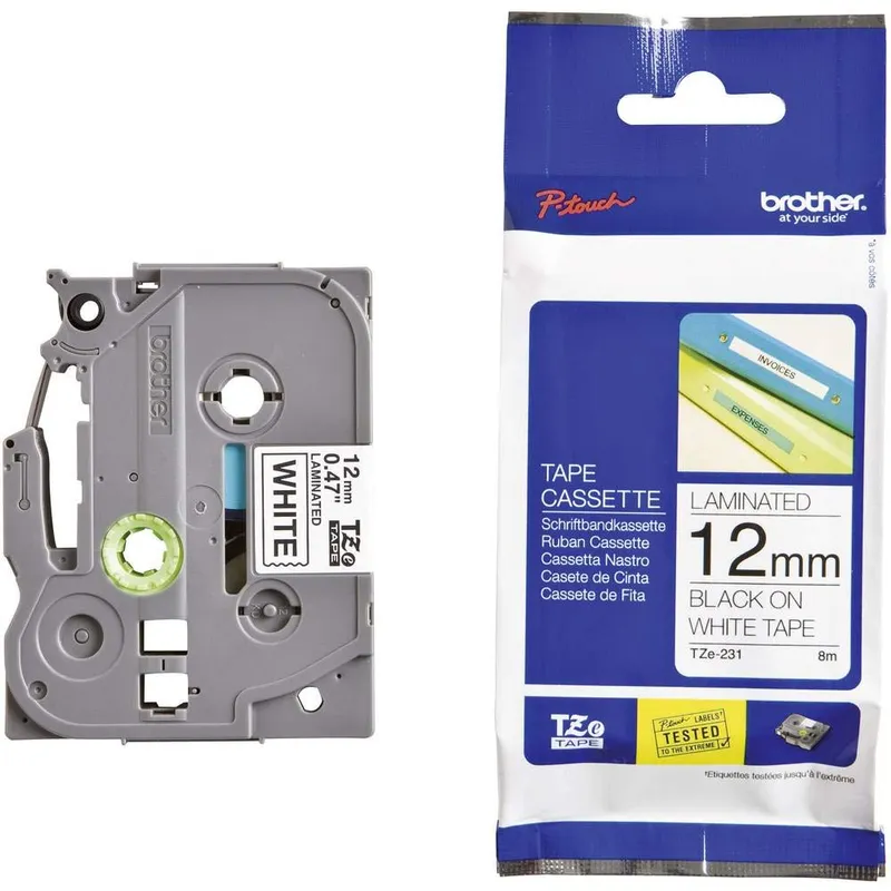 BROTHER 12MM BTAGF35 BLANC SUR VIOLET