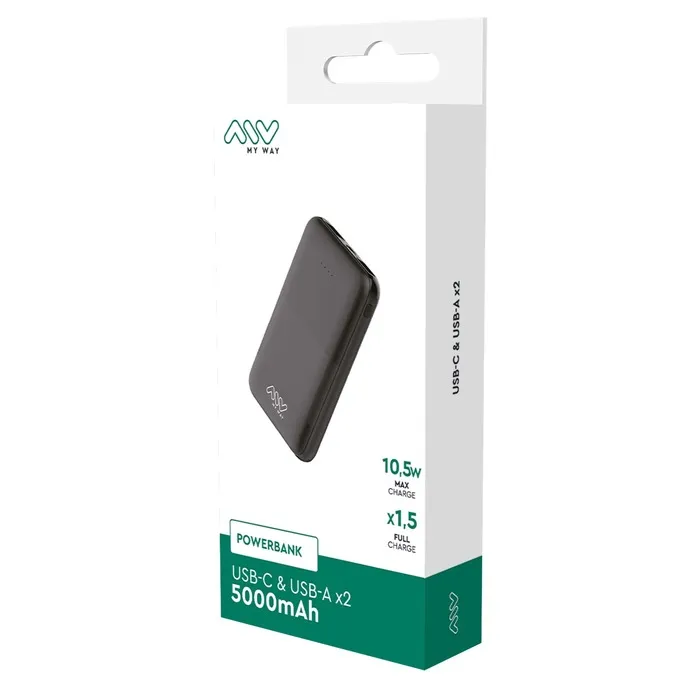 POWERBANK 5 000MAH USB-C IN & OUT AVEC ECRAN LCD