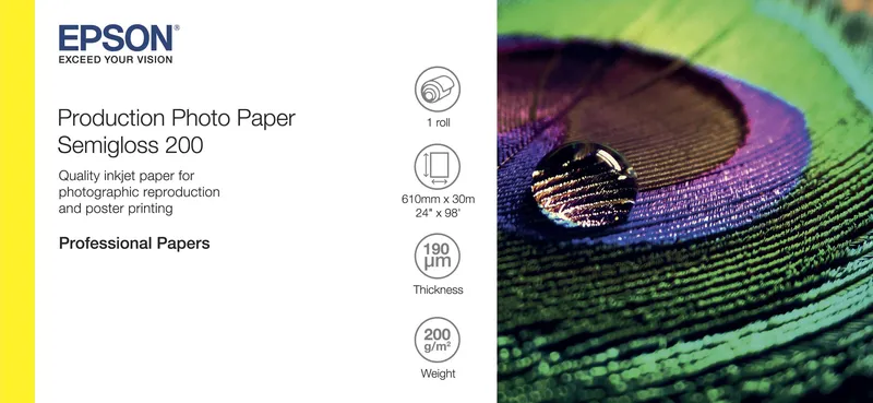EPSON Production Photo Paper Semigloss 200 24" x 30m