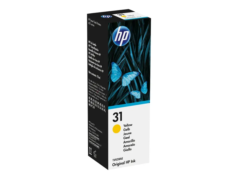 HP 31 - Bouteille Jaune - 70 ml - 8 000 pages