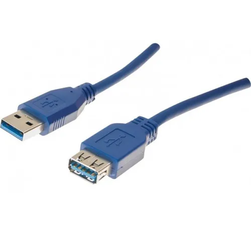 HYPERTEC Rallonge USB3.0 Type-A M/F certifiée 1,00m BLEU